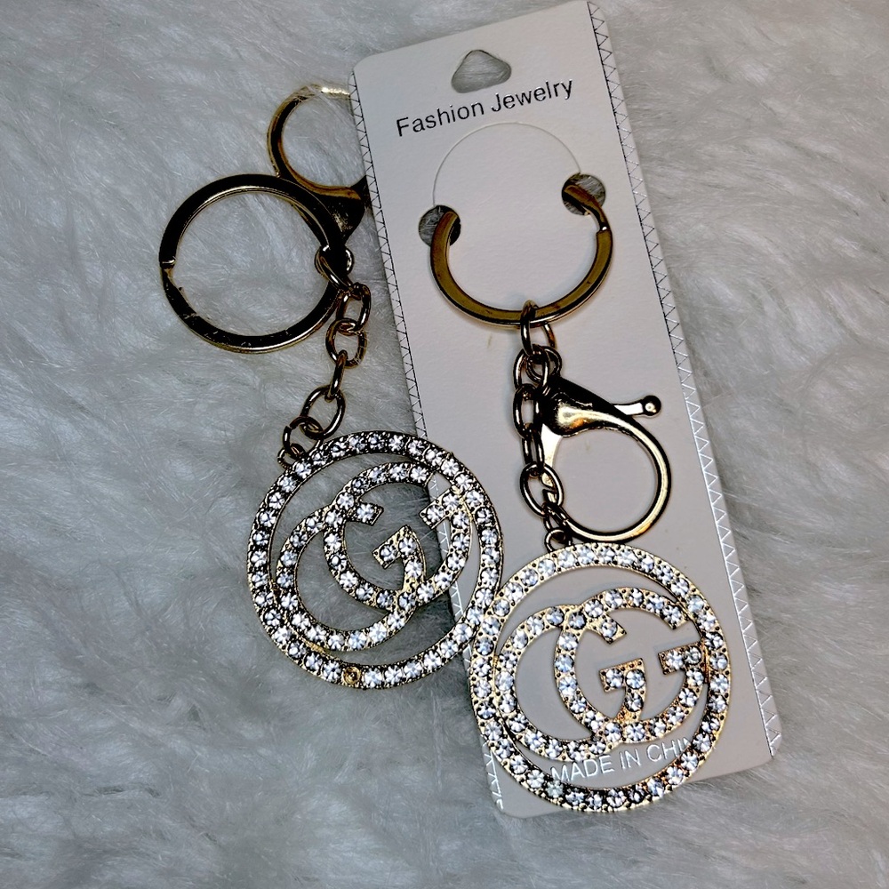 Gold and Silver GG Keychain